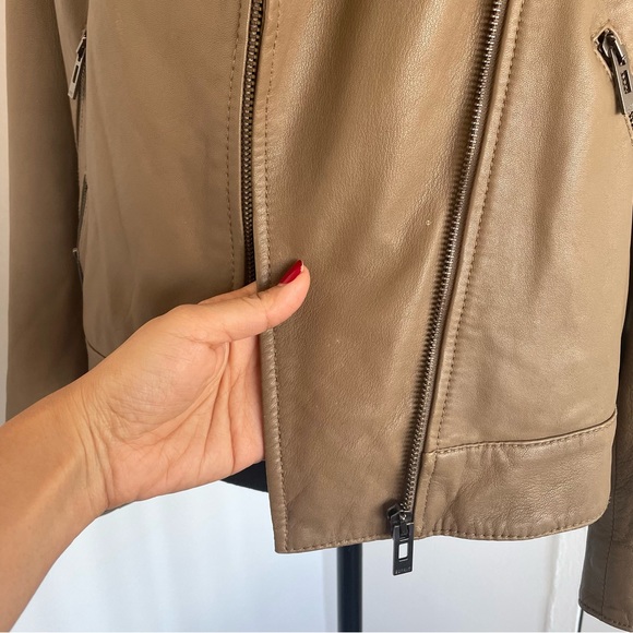 ESPRIT Faux Leather Moto Jacket - Warm Gray/Taupe/Tan - Picture 5 of 12